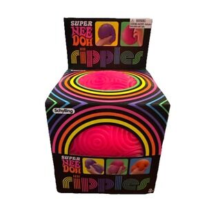 Schylling Super NeeDoh Ripples XL Hot Pink Stress Relief Sensory Toy